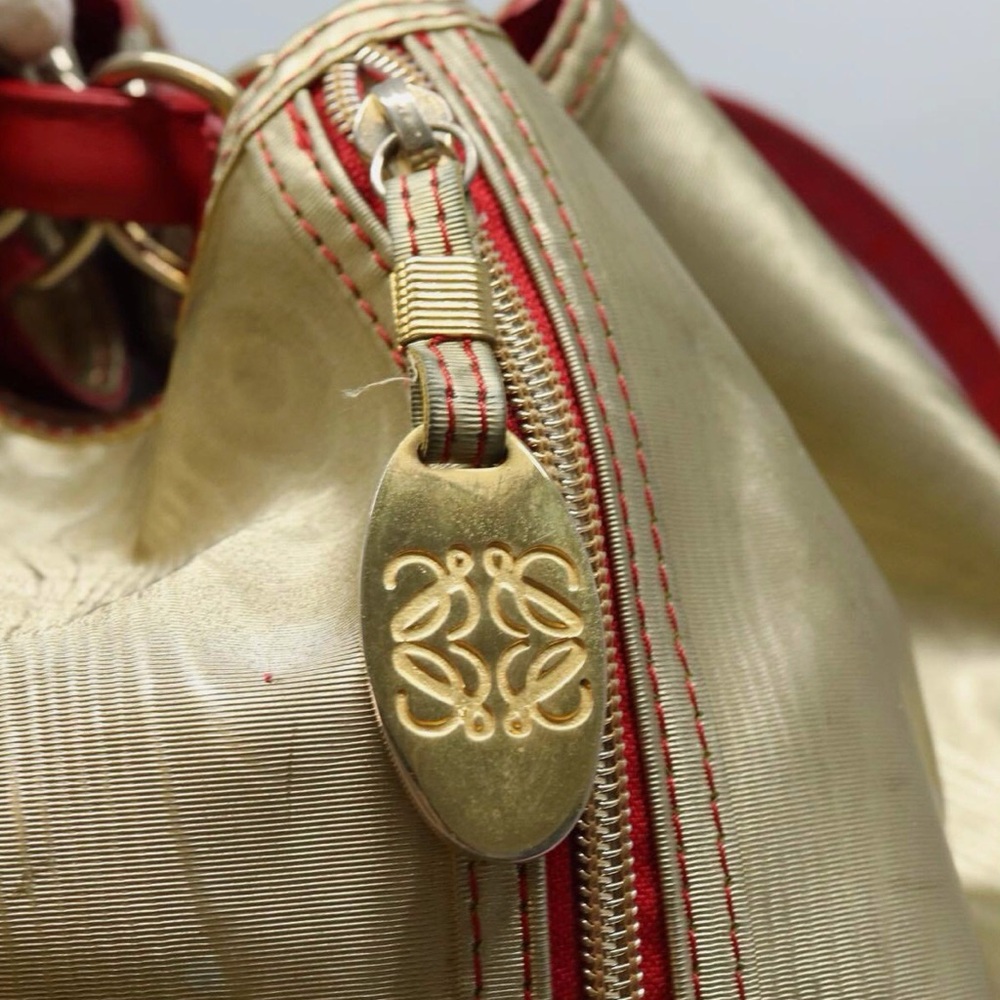 Loewe Cream Leather Bucket Backpack with Multicolor Anagram - Picture 5 of 15